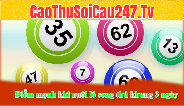 Điểm mạnh khi nuôi lô song thủ khung 3 ngày