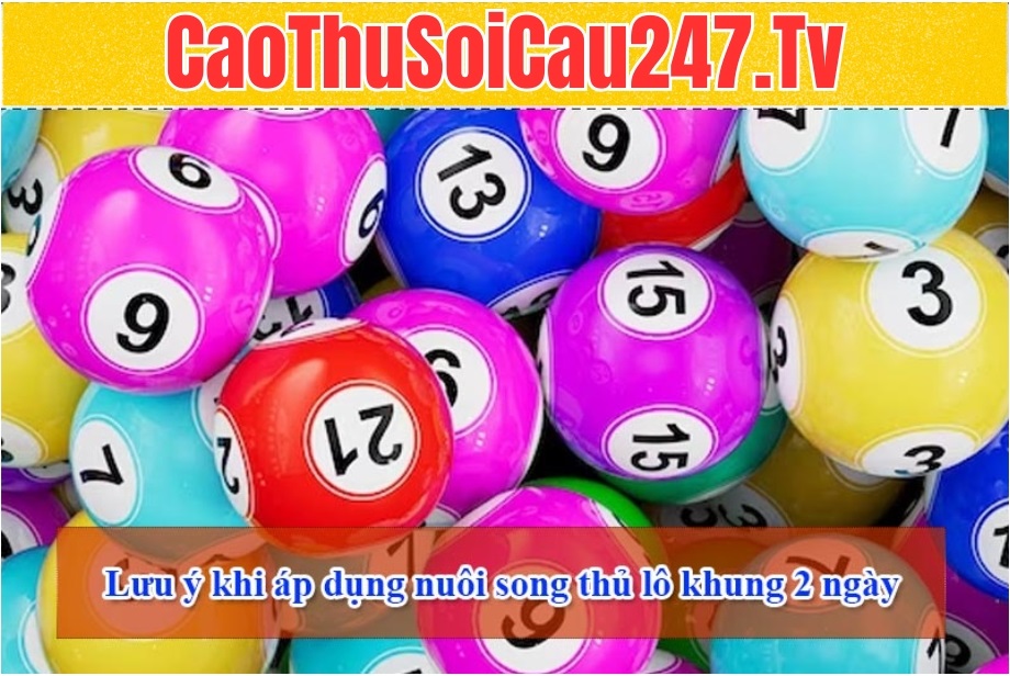 Những lưu ý khi áp dụng nuôi song thủ lô khung 2 ngày