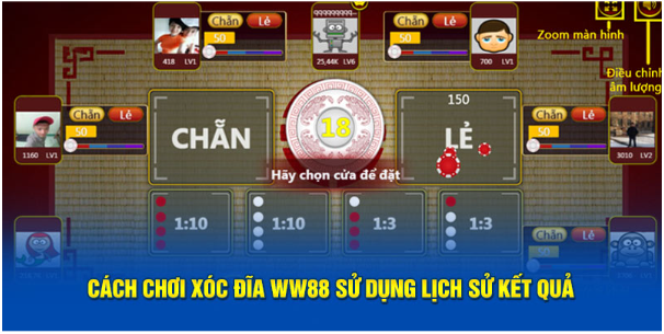 Cách chơi xóc đĩa kubet sử dụng lịch sử kết quả